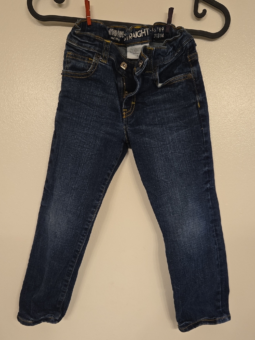 Gymboree Dark Blue Straight Leg Kids Jeans with Contrast Stitching